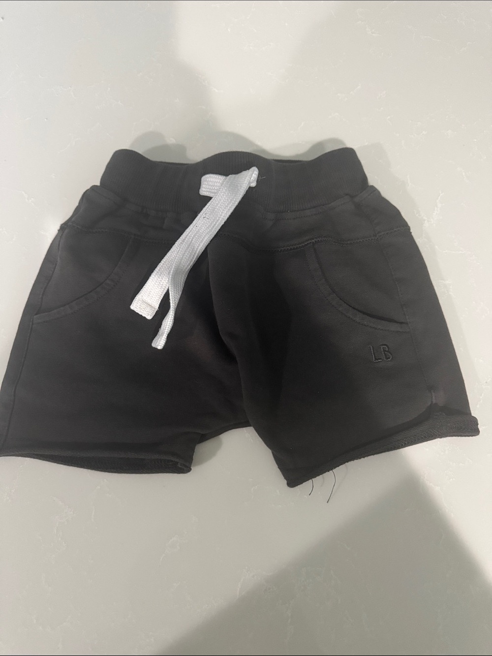 Little Bipsy Navy Shorts with White Drawstring